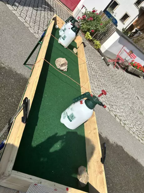 Wasser marsch bei den Löschraketen